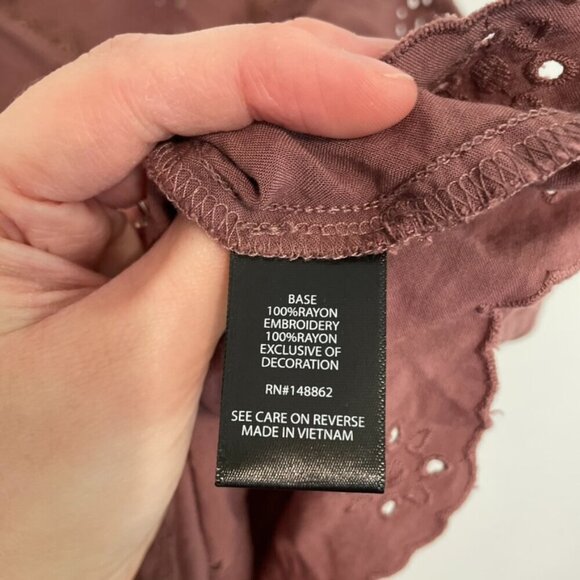 TORRID 1 Plus Size Sophie Eyelet Swing Cami Mauve Pink Lace Trim Summer Tank Top - Picture 9 of 16